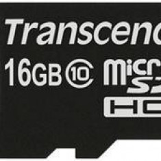Card de memorie Transcend microSDHC, 16GB, Clasa 10, pana la 23 MB/s