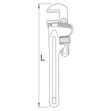 Unior 492/6 - Cleste pentru tevi cu falci drepte 1200 mm 90 grade