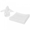 Servete Masa Albe 50x50cm, Set 50 Bucati, Poliester, Antimurdarire, Nunta, Restaurant