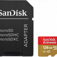 Card de memorie SanDisk, 128GB, UHS-I, Class 10, 80MB/s + Adaptor