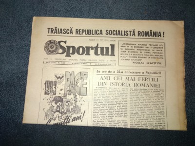 ZIARUL SPORTUL 30 DECEMBRIE 1982 foto