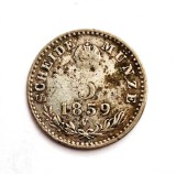 IMPERIUL AUSTRIAC 5 kreuzer 1859 (V) _ moneda argint km # 2197 _ tiraj mic