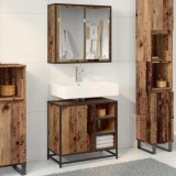 Cumpara ieftin Set de mobilier pentru baie 2 buc. Lemn Vechi 65 x 33 x 60 cm