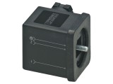 Conector cu valvă, mufă mamă, 3 pini, IP65, &icirc;n unghi