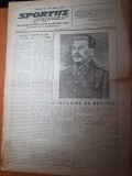 Sportul popular 4 martie 1954-un an de la moartea lui stalin,inter. bazil marian