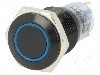 Intrerupator anti-vandalism, ON-(ON), &Oslash;16mm, ONPOW - LAS2-GQF-11E/B/24V/A/FP