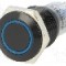 Intrerupator anti-vandalism, ON-(ON), &Oslash;16mm, ONPOW - LAS2-GQF-11E/B/24V/A/FP
