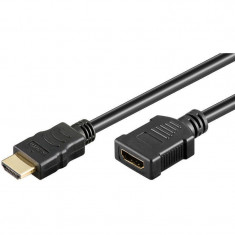 Cablu prelungitor Goobay v1.4 HDMI tata - HDMI mama 2m negru foto