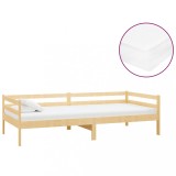 Cumpara ieftin Pat de zi cu saltea, 90x200 cm, lemn masiv de pin