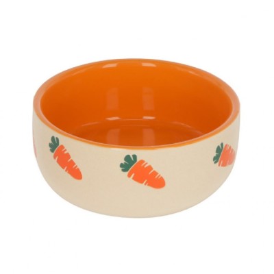 KERBL BOL CERAMIC ROZATOARE MODEL MORCOVI 100ML FI 8.5CM foto