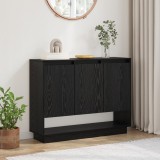 vidaXL Bufet cu raft cu ușă Stejar negru 97 x 29 x 75 cm Lemn compozit