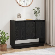 vidaXL Bufet cu raft cu ușă Stejar negru 97 x 29 x 75 cm Lemn compozit
