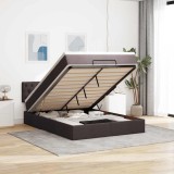 vidaXL Pat otoman cu saltea țesătură maro &icirc;nchis 140x190 cm