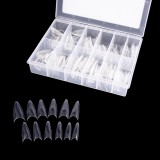 V&acirc;rfuri de gel pentru extensii de unghii, formă de migdală medie, 240 buc.