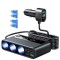 Joyroom 9&icirc;n1 &icirc;ncărcător auto 154W - 5x USB / 1x USB tip C / 3x priză brichetă, Power Delivery / Quick Charge / PPS / AFC / FCP, negru (JR-CL06)