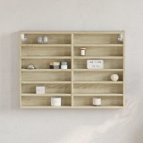 VidaXL Dulap cu vitrină, stejar sonoma, 80x8,5x58 cm, lemn prelucrat