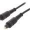 Cablu Toslink negru 2m, 5mm