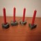 4x suport lumanare miniatura forme geometrice din piatra verde Lagerhaus Suedia