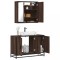 vidaXL Set mobilier de baie, 2 piese, stejar maro, lemn prelucrat 3300894