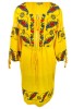 Rochie dama casual RC24, galben , marimea 2XL, Bumbac