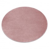 Covor SOFTY cerc culoare, solidă roz, cerc 200 cm