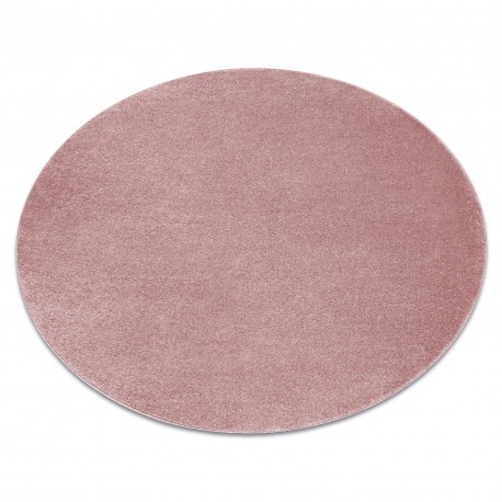 Covor SOFTY cerc culoare, solidă roz, cerc 120 cm