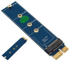 Adaptor SSD M.2 NVMe la PCI Express x1, universal, albastru