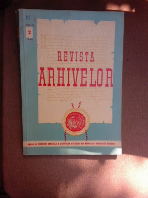 Revista Arhivelor nr.2/1968 foto