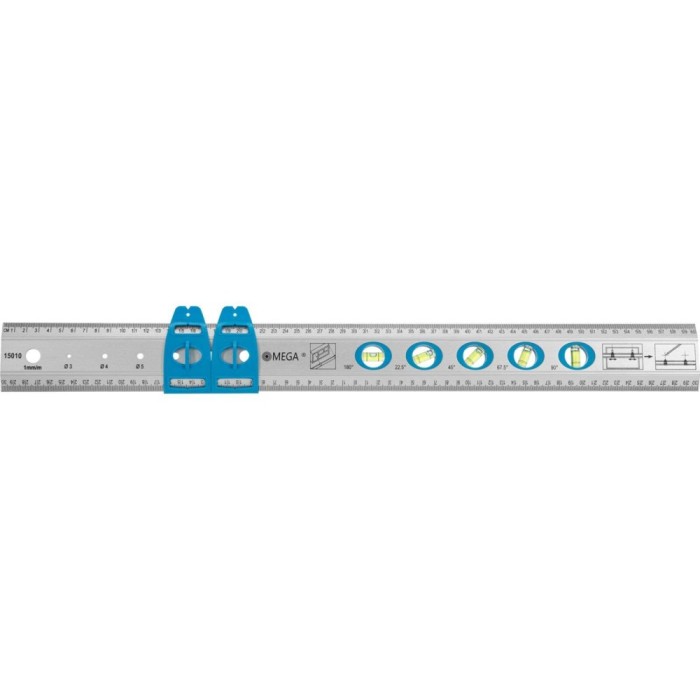 RIGLA ALUMINIU CU SCALA METRICA SI BOLOBOACE 600MM