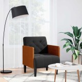 VidaXL Canapea Scaun cu Cotiere Negru 55 cm Catifea