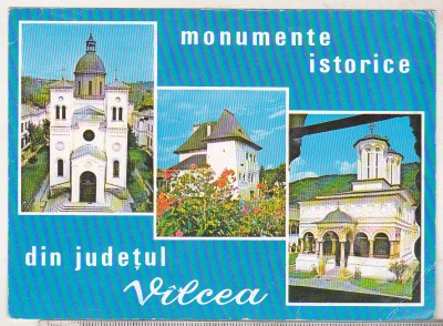 bnk cp Jud Valcea - Monumente istorice - necirculata - marca fixa foto