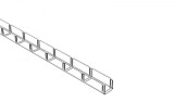 Canal cablu metalic 50x50mm din sarma mesh galvanizat lungime 2m jgheab pentru trasee electrice, ARKYS