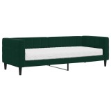 Cumpara ieftin Pat de zi cu saltea, verde inchis, 80x200 cm, catifea