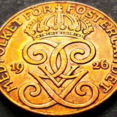Moneda istorica 2 ORE - SUEDIA, anul 1926 * cod 5259 A