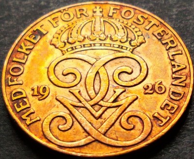 Moneda istorica 2 ORE - SUEDIA, anul 1926 * cod 5259 A foto