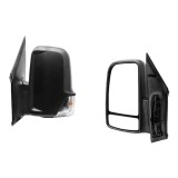 Oglinda exterioara Mercedes Sprinter 209-524 (W906) 07.2006-2009, VW Crafter (2E) 12.2005-2009, partea Stanga, sticla Crom convexa, reglare manuala,, Rapid