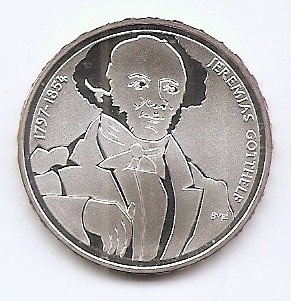 Elvetia 20 Francs 1979 - (Jeremias Gotthelf) Argint 20g/835, 33 mm KM-79 UNC !!! foto