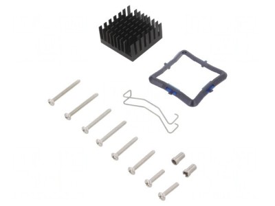 Radiator extrudat cu aripioare negru 31x31x14.5mm foto
