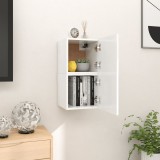 vidaXL Dulapuri TV montate pe perete, 2 buc., alb, 30,5x30x30 cm