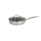 Tigaie inalta Zilan ZLN9679 cu capac tri-ply, inox, antiaderent, protectie la zgarieturi, usor de spalat, 26 cm