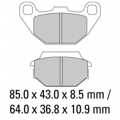 Set placute frana Ferodo FDB2096EF - Kymco Agility - People - Super 9 50-200cc - Laverda Phoenix 125-200cc - Sym HD - Joy Ride 125-200cc