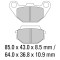 Set placute frana Ferodo FDB2096EF - Kymco Agility - People - Super 9 50-200cc - Laverda Phoenix 125-200cc - Sym HD - Joy Ride 125-200cc