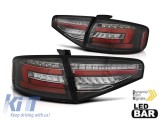 Set de stopuri LED de tuning potrivit pentru Audi A4 B8 sedan 2012-2015 cu baza rosie si alba pentru modelul cu stopuri halogen, stanga si dreapta Per