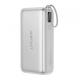Baterie Externa Acefast M34, 20000mAh, 45W, QC + PD , 1 x USB-A - 2 x USB-C, Argintie