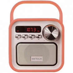 Boxa portabila Serioux Joy SRXS-JOYBLTPCH, Bluetooth, Radio FM, portocaliu foto