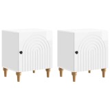 vidaXL Dulap de noapte 2 pcs Alb foarte lucios 43 x 34,5 x 50 cm 894114