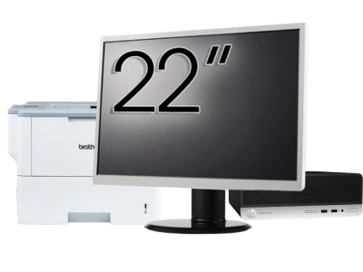Pachet Calculator Second Hand HP ProDesk 400 G4 SFF, Intel Core i5-7500 3.40GHz, 8GB DDR4, 256GB SSD + Monitor 22&amp;amp;quot; &amp;amp; Imprimanta Brother HL-L6300D foto