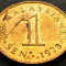 Moneda exotica 1 SEN - MALAEZIA, anul 1973 *cod 5311 C patina + luciu de batere