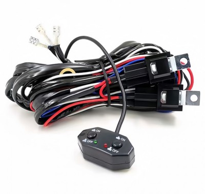 Cablaj cu buton si releu pentru controlul separat a doua proiectoare led sau bare Led pana la 288W - KH-SR-1125 DOF foto