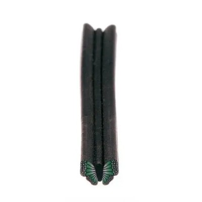 Decorațiuni fimo unghii - băț, fluturaș verde-negru foto